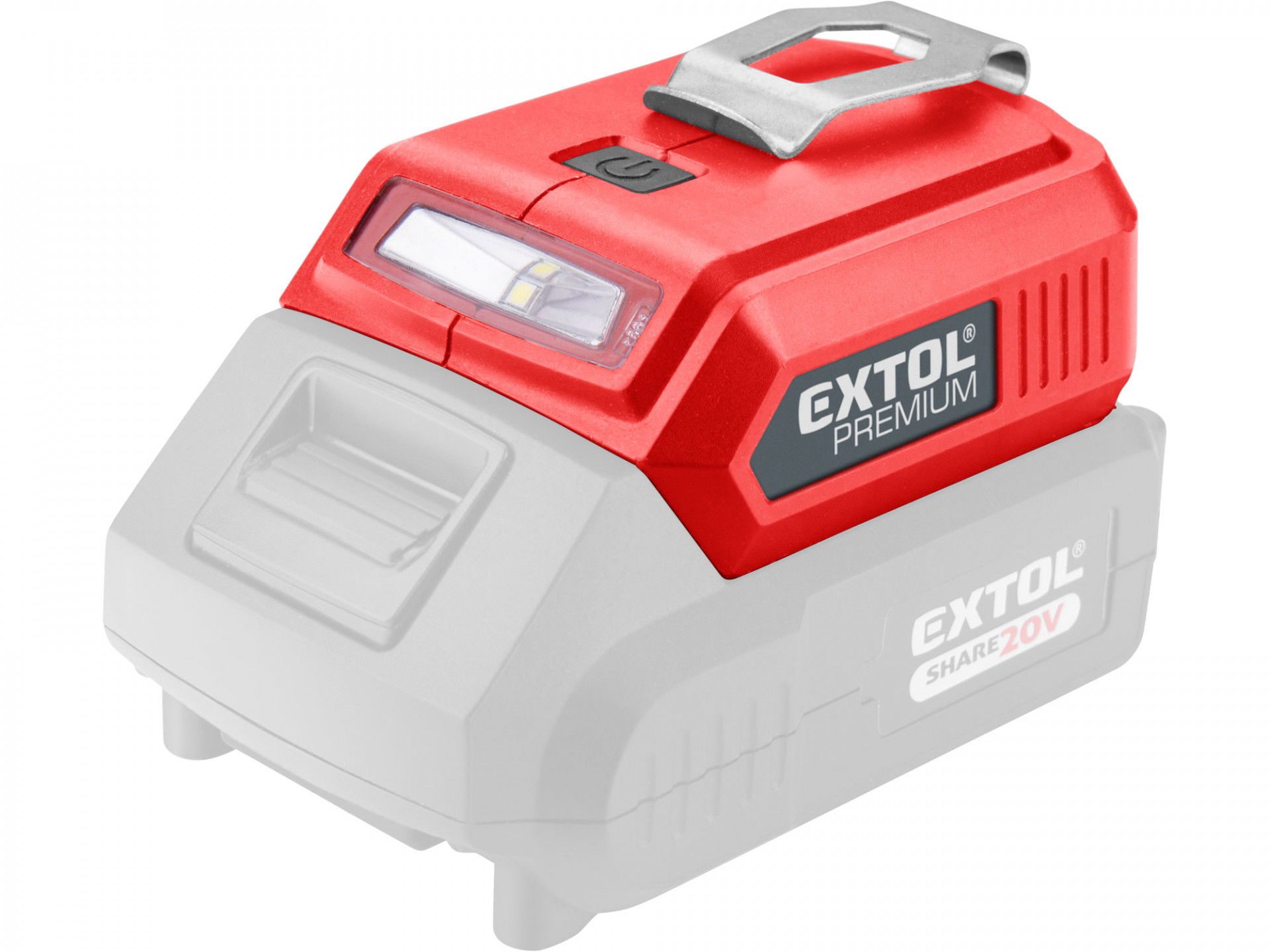 Extol Share20V töltő adapter USB eszközökhöz termék fő termékképe