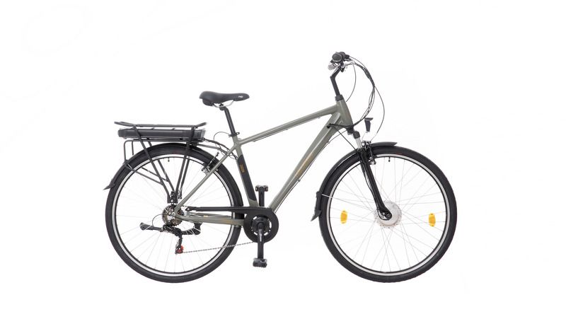 E-Trekking Zagon férfi 19 MXUS teleszkópos villával zöldes szürke/arany termék fő termékképe