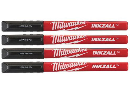 Milwaukee INKZALL™ vékony filctoll, 0.6 mm hegy, fekete, 4 db/csomag termék fő termékképe