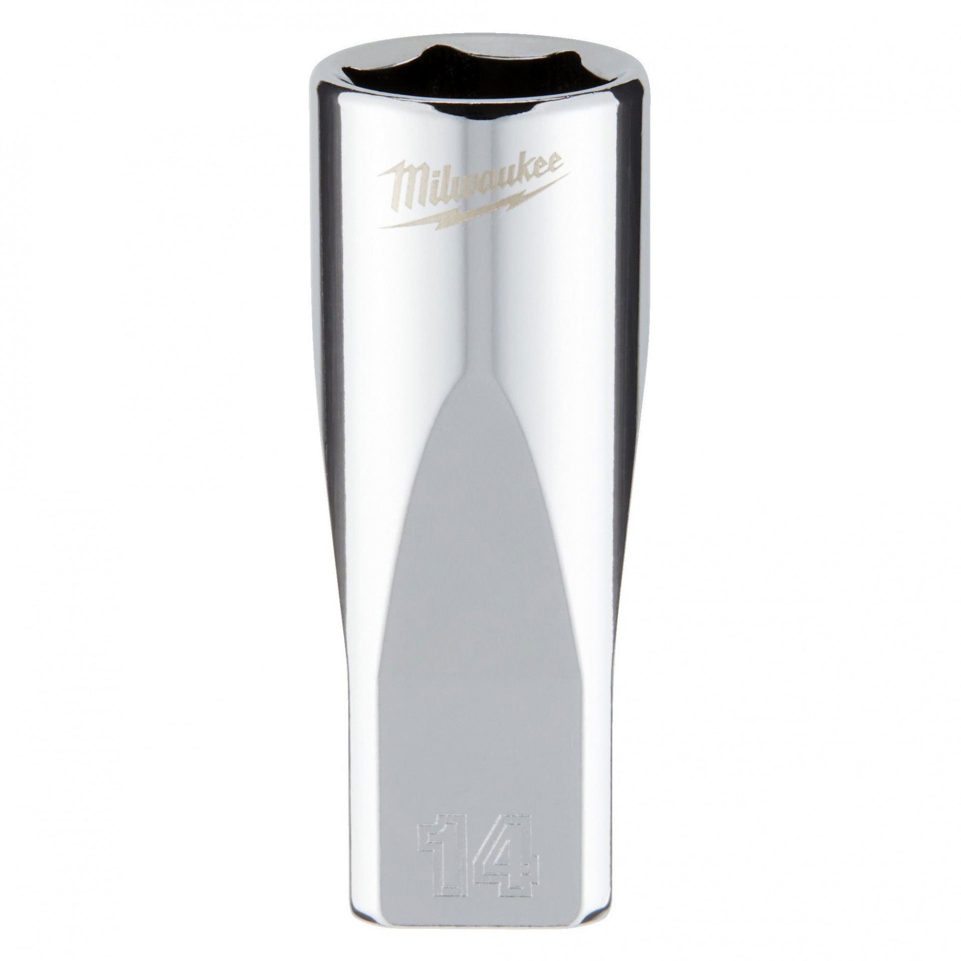 Milwaukee FOUR FLAT™ oldalú 1/4"-os dugókulcs fej, hosszú, 6-lapú, 14 mm termék fő termékképe