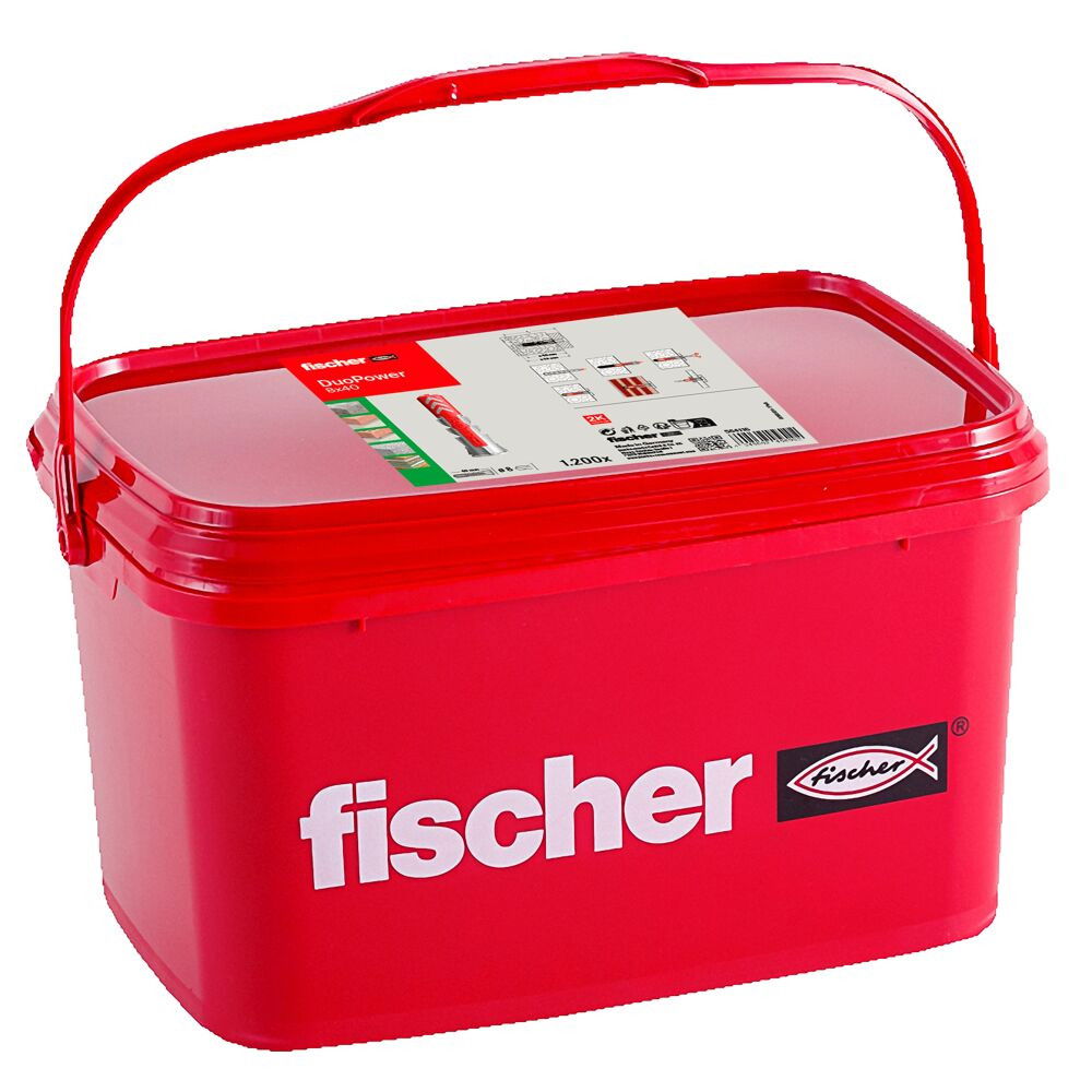 Fischer DUOPOWER dübel 8 x 40 - csavar nélkül, vödörben, 1200 db/csomag termék fő termékképe