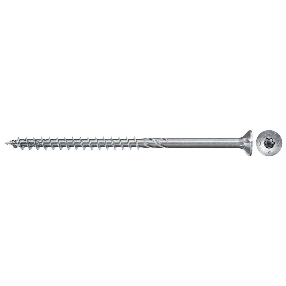 Fischer FPF II CTX25P 5.0 x 80 BC 200 süllyesztett fejű, kékre horganyzott forgácslapcsavar részmenettel, 200 db/csomag termék fő termékképe