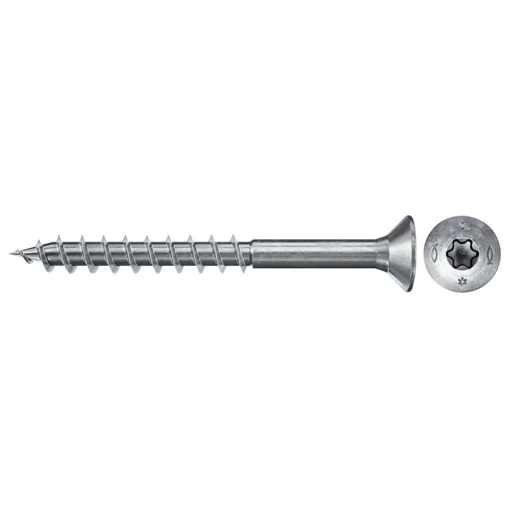Fischer FPF II CTP 3 x 35 BC 500 süllyesztett fejű, kékre horganyzott forgácslapcsavar részmenettel, TX behajtással, 500 db/csomag termék fő termékképe