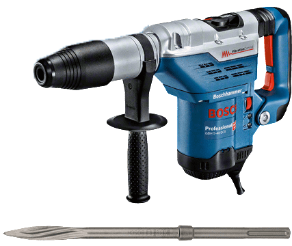 Bosch GBH 5-40 DCE SDS-max fúró-vésőkalapács + hegyes vésőszár termék fő termékképe