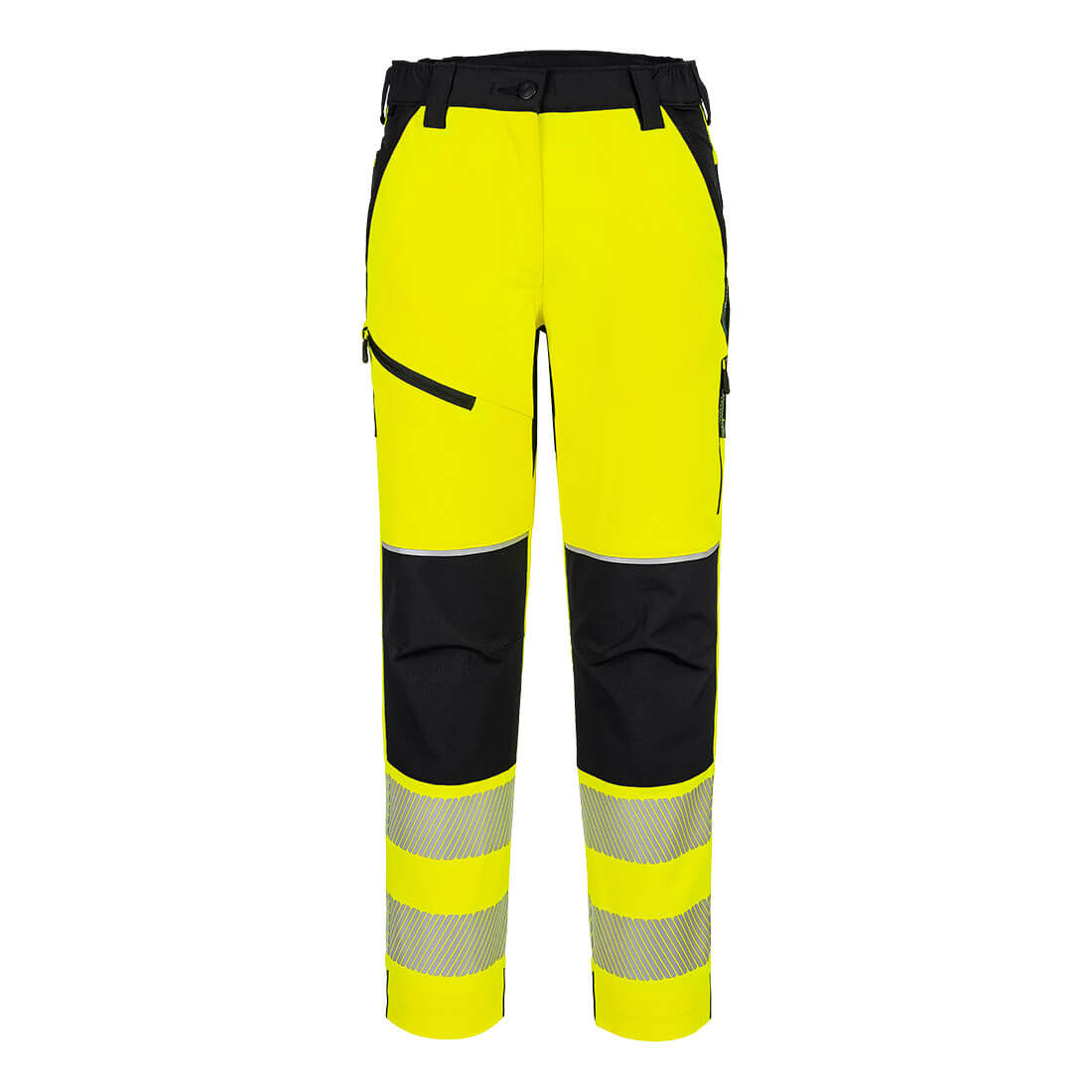 Portwest T141 - PW3 Hi-Vis női stretch nadrág, sárga/fekete termék fő termékképe