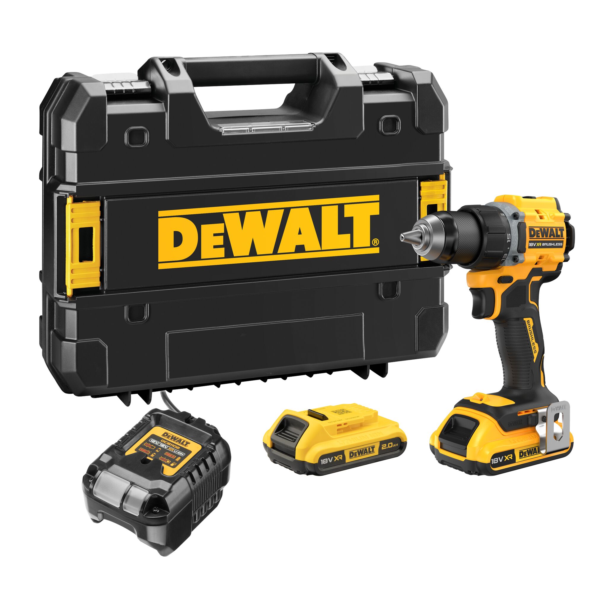 Dewalt DCD794D2T akkus fúró-csavarozó (2 x 2.0 Ah Li-ion akkuval, TSTAK kofferben) termék fő termékképe